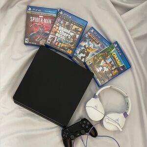 PS4 Bundle With Games, Controller, and Headset